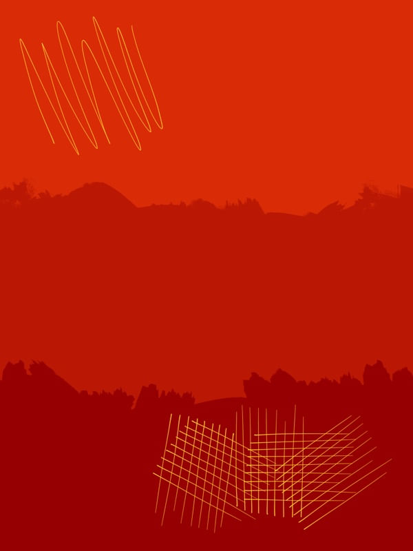 PINCELADAS COM DETALHES ABSTRATOS SÉRIE TONS VERMELHO DOURADO OP 05