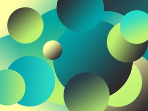 QUADRO SÉRIE GEOMETRICA CÍRCULOS DEGRADÊ CORES VERDE AZUL MARROM OP 01