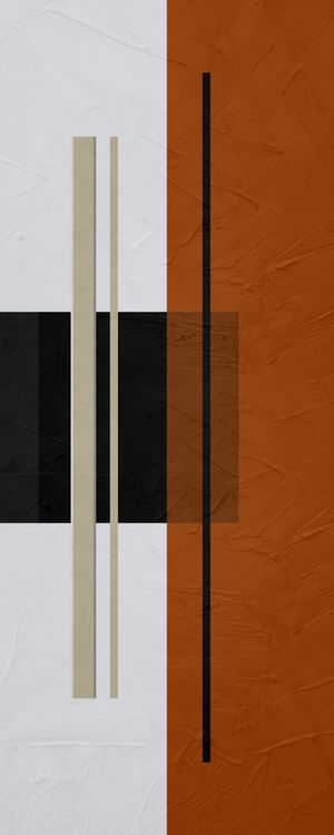 ARTE PANORAMICA CONTEMPORANEA COLORIDA MARROM BEGE- ABSTRATO GEOMETRICO - 720A2-PV