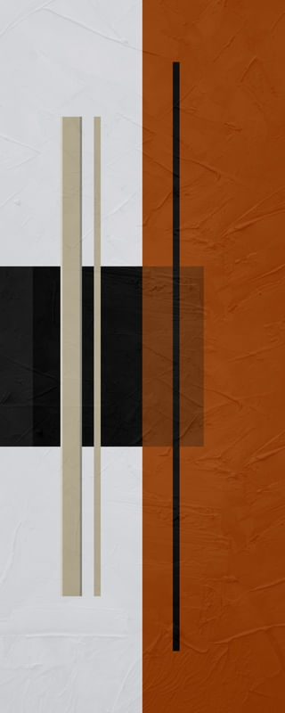 ARTE PANORAMICA CONTEMPORANEA COLORIDA MARROM BEGE- ABSTRATO GEOMETRICO - 720A2-PV