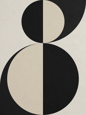 ARTE CONTEMPORANEA COLORIDA PRETO BEGE - ABSTRATO GEOMETRICO - 712B1