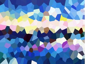 MOSAICO MODERNO ABSTRATO SÉRIE CORES TONS AZUL LILÁS BRANCO OP 34