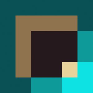 CORES ABSTRATAS SÉRIE SQUARE TONS DE VERDE TURQUESA MARROM OP 29