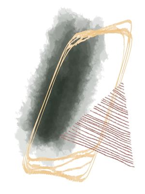 ABSTRATO DE AQUARELA E TRIANGULO DE LINHAS