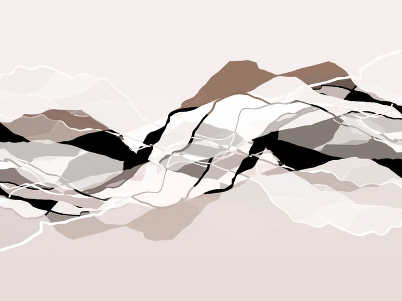 EARTH ECHOES 1 NEUTRO - ORGANICO FLUXO LINHAS ONDAS ELEGANTE MINIMALISTA SKETCH
