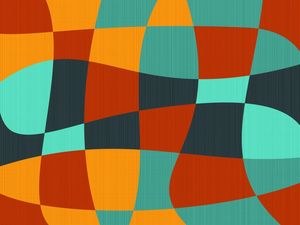 RETALHOS ABSTRATOS TEXTURAS SÉRIE CORES TONS TURQUESA LARANJA OP 30