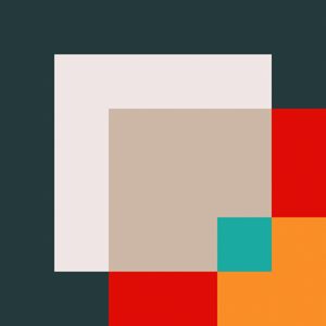 CORES ABSTRATAS SÉRIE SQUARE TONS DE CINZA LARANJA VERDE OP 30