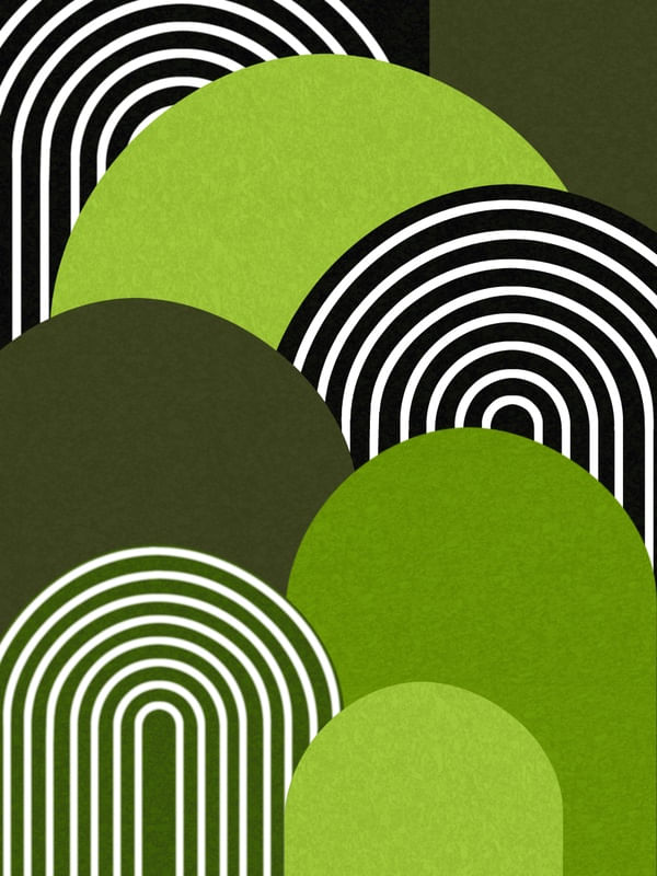 TEXTURA ABSTRATO DE VOLTAS CORES TONS DE VERDE BRANCO OP 03