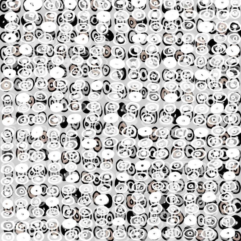 LOOP-D-LOOP 1 QUADRADO - NEUTRO BRANCO CINZA CIRCULOS GEOMETRICO ABSTRATO MODERNO SKETCH