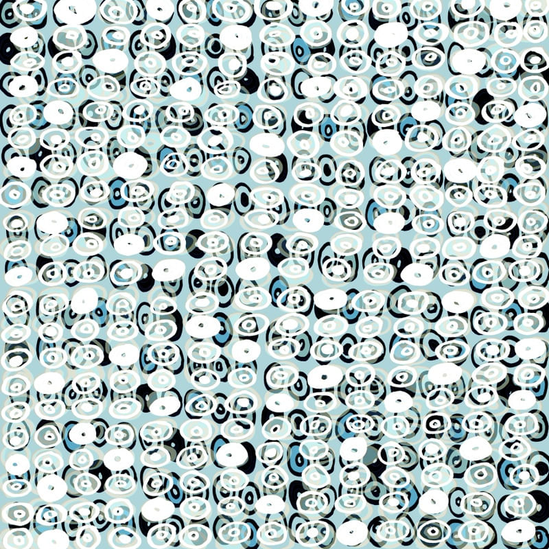 LOOP-D-LOOP 3 QUADRADO TURQUESA BRANCO AGUA CIRCULOS GEOMETRICO ABSTRATO MODERNO SKETCH