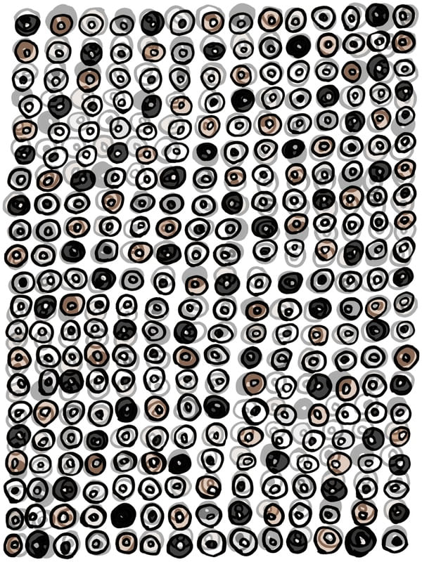 CIRCLES AND DOTS 9 NEUTRO SEPIA - GEOMETRICO CIRCULOS SKETCH MINIMALISTA PADRONIZAR