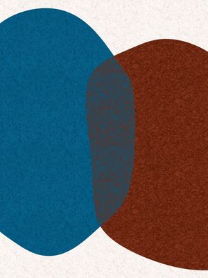 ARTE CONTORNOS MINIMALISTAS SÉRIE CORES TONS AZUL E MARROM OP 31