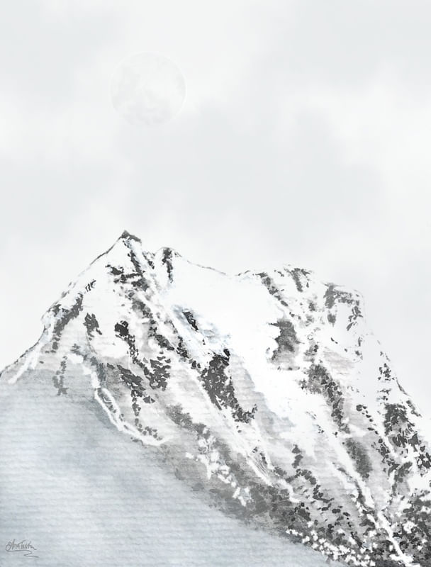 MONTANHA EM AQUARELA