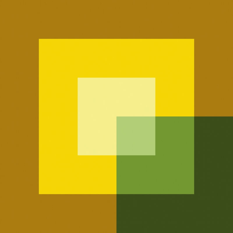 CORES ABSTRATAS SÉRIE SQUARE TONS AMARELO VERDE OP 31