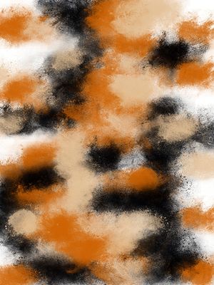 PINTURA EM TEXTURA ABSTRATA SÉRIE CORES TONS LARANJA PRETO E BRANCO OP 04
