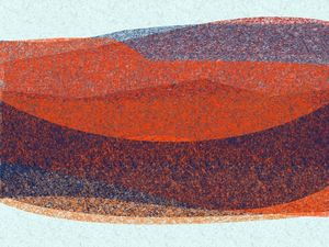 SÉRIE LIGAÇÕES ABSTRATAS FLUIDO CORES TONS LARANJA E CINZA OP 04
