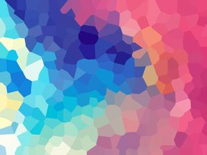 MOSAICO MODERNO ABSTRATO SÉRIE CORES TONS AZUL E ROSA OP 37