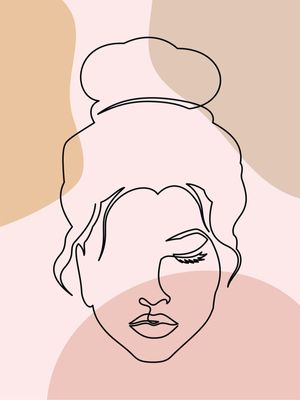ROSTO MULHER ONE LINE ART