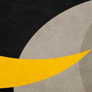 ARTE CONTEMPORANEA QUADRADO COLORIDO PRETO AMARELO - ABSTRATO GEOMETRICO - 724A-Q