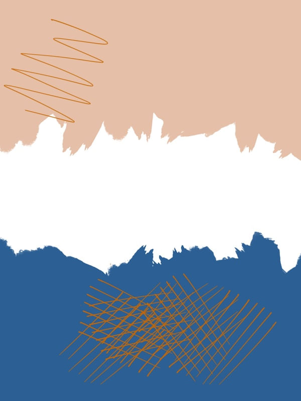 PINCELADAS COM DETALHES ABSTRATOS SÉRIE TONS BEGE BRANCO AZUL DOURADO OP 09