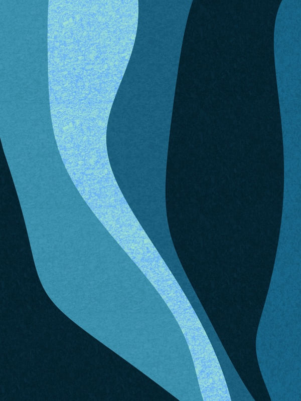 SIMPLE LEAVES ARTE SÉRIE CORES TONS DE AZUL OP 12