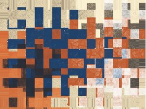 ESCALAS ABSTRATAS SÉRIE CORES TONS AZUL CINZA LARANJA OP 41