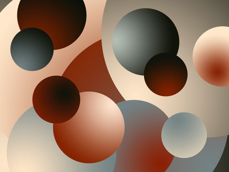 QUADRO SÉRIE GEOMETRICA CÍRCULOS DEGRADÊ CINZA VERMELHO TERRACOTA OP 06
