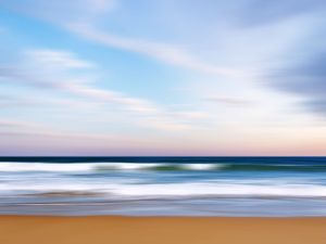 NATUREZA EM MOVIMENTO SÉRIE PRAIA DE MAR AZUL CÉU COM NUVENS OP 27