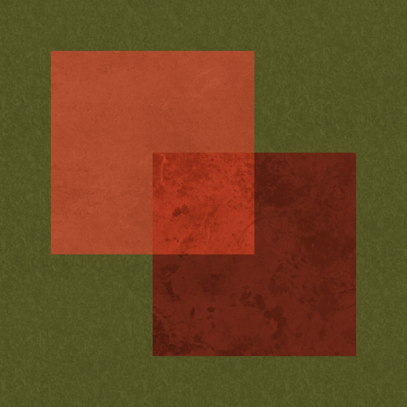 QUADRADOS MINIMALISTAS E TEXTURAS SÉRIE CORES TONS DE VERDE TERRACOTA OP 26