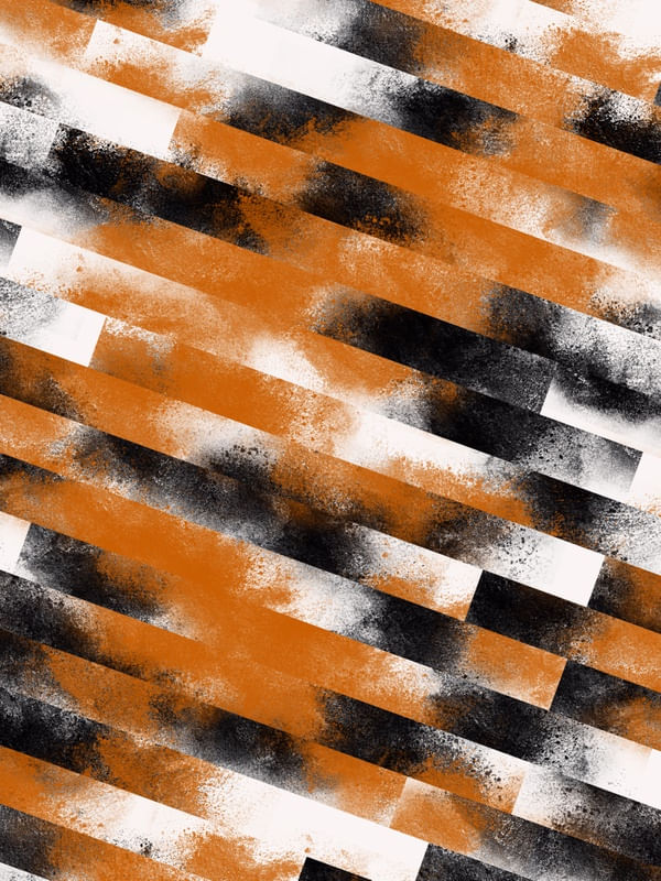 ABSTRATO CORES EM CONSTRUÇÃO SÉRIE TONS LARANJA PRETO BRANCO OP 20