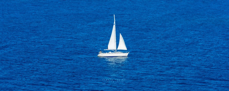 SAILBOAT ON THE BLUE