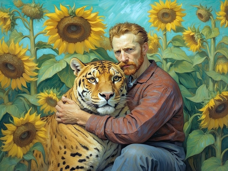 VAN GOGH E O FELINO BY AI