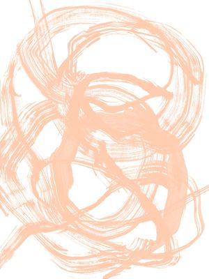 DISSONANCE 1 PEACH FUZZ PESSEGO - PINCELADAS ABSTRATO MINIMALISTA PINTURA