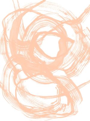DISSONANCE 2 PEACH FUZZ PESSEGO - PINCELADAS ABSTRATO MINIMALISTA PINTURA