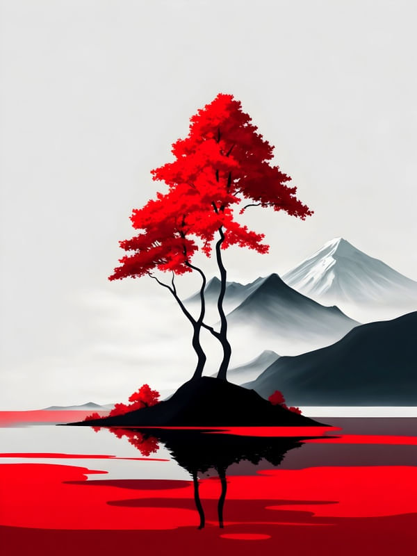 MONTANHAS VERMELHO BY AI