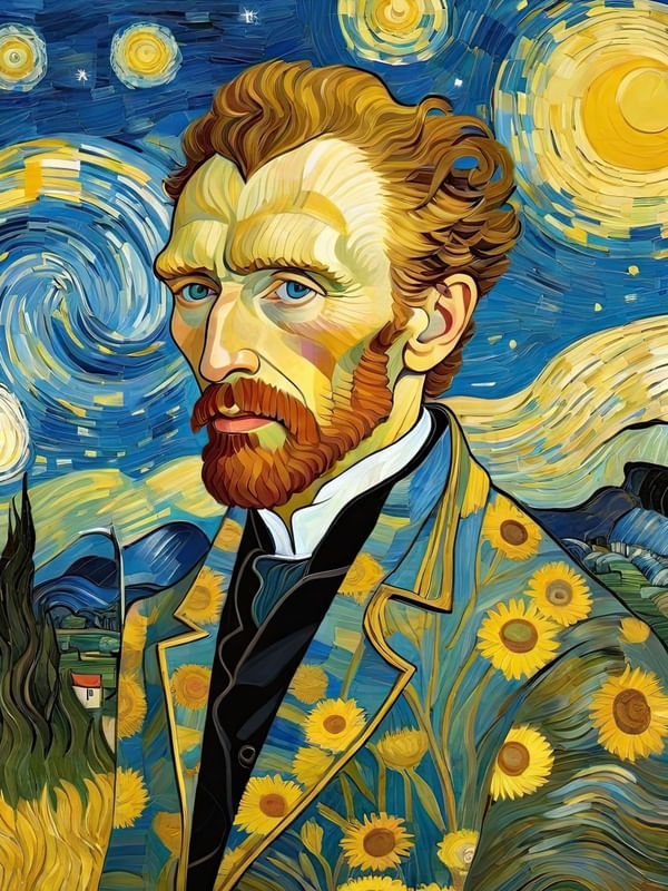 VAN GOGH COM UM TOQUE DE KLIMT BY AI