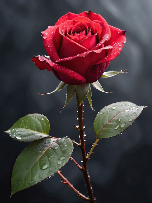 ROSA VERMELHA EXÓTICA BY AI