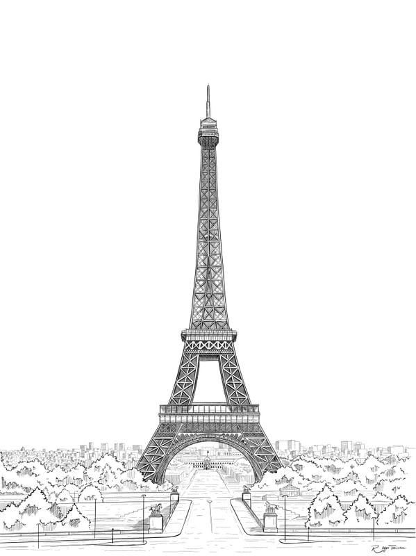 SKETCH EIFFEL TOWER - PARIS