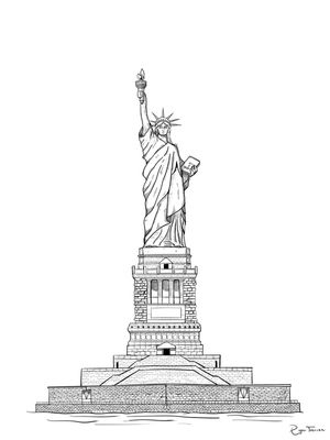 SKETCH DA ESTÁTUA DA LIBERDADE