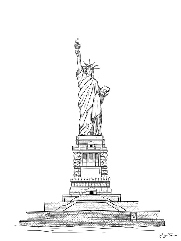 SKETCH DA ESTÁTUA DA LIBERDADE