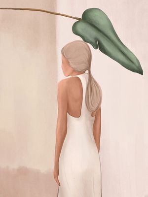 ABSTRACT WOMAN IN A DRESS