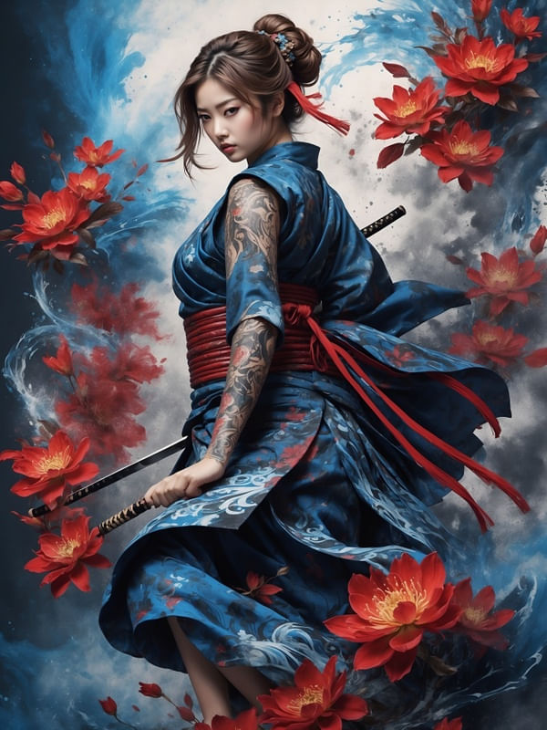 SAMURAI WARRIOR GIRL BY AI