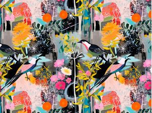 BIRDS COLLAGE 01 BY IA