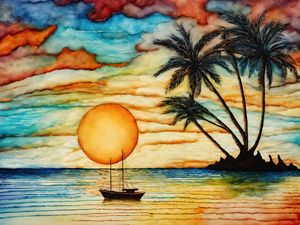 BARCO NO HORIZONTE BY AI