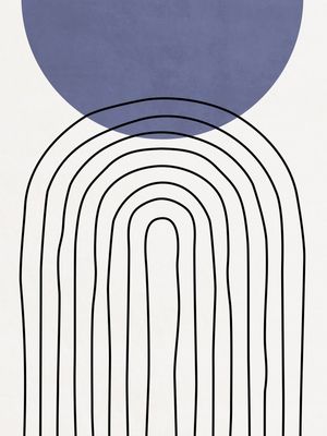 COMPOSITION OF LINES AND SHAPES - COOL TONES