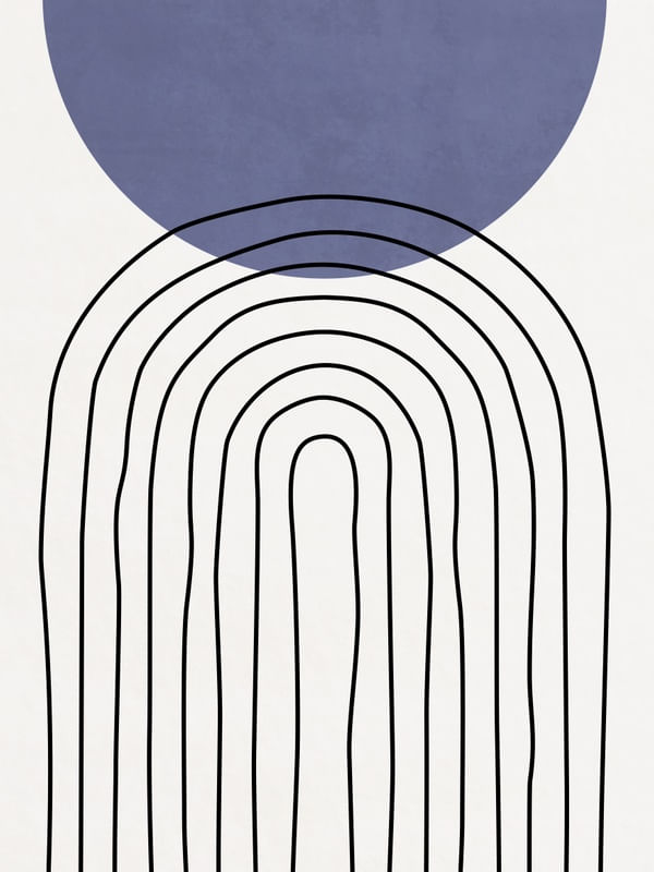 COMPOSITION OF LINES AND SHAPES - COOL TONES
