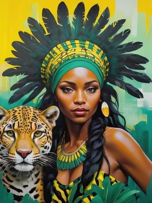 BELEZA AFRO INDÍGENA I BY AI