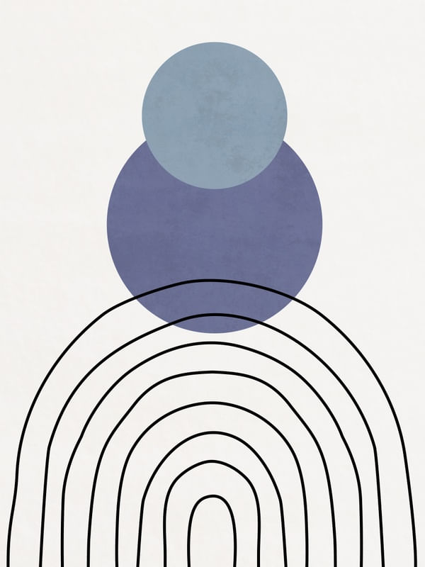 COMPOSITION OF LINES AND SHAPES - COOL TONES 01