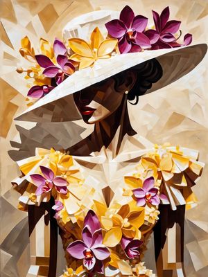 CHAPÉU COM FLORES II BY AI
