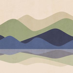 MINIMALIST ABSTRACT ART - COLORFUL MOUNTAINS 01